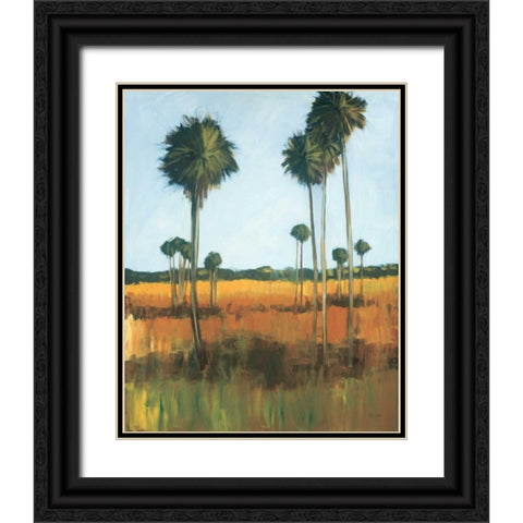 Tall Palms I Black Ornate Wood Framed Art Print with Double Matting by Pulliam, Mark