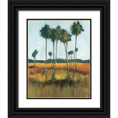Tall Palms II Black Ornate Wood Framed Art Print with Double Matting by Pulliam, Mark