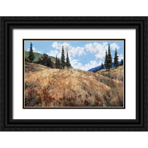 Beyond the Hill Black Ornate Wood Framed Art Print with Double Matting by Pryce, Martin