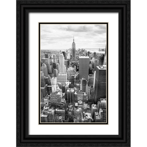 NYC Downtown Black Ornate Wood Framed Art Print with Double Matting by Papiorek, Nina