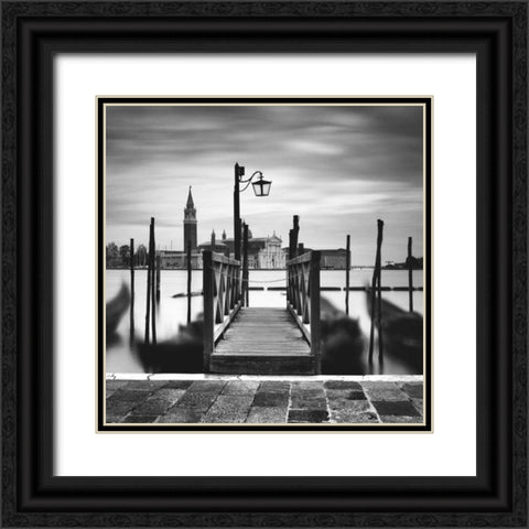 Venice Dream II Black Ornate Wood Framed Art Print with Double Matting by Papiorek, Nina