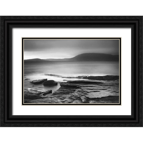 Gentle Shore Black Ornate Wood Framed Art Print with Double Matting by Papiorek, Nina