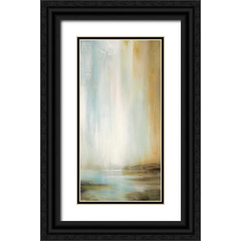 Golden Falls Black Ornate Wood Framed Art Print with Double Matting by Arnott, Linzy