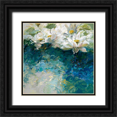 Lilies At Sunrise Black Ornate Wood Framed Art Print with Double Matting by McMurry, Vicki