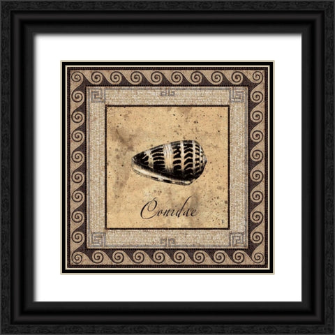 Shell Works I Black Ornate Wood Framed Art Print with Double Matting by Panossian, Paul