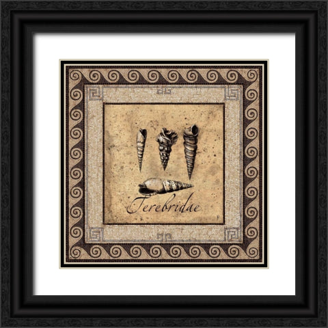 Shell Works IV Black Ornate Wood Framed Art Print with Double Matting by Panossian, Paul