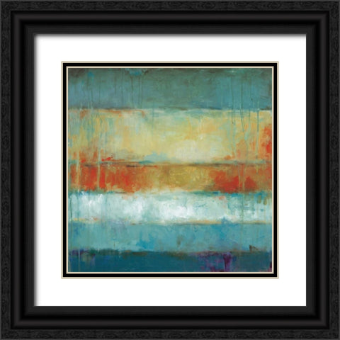 Color Block Black Ornate Wood Framed Art Print with Double Matting by Pasion, Wani