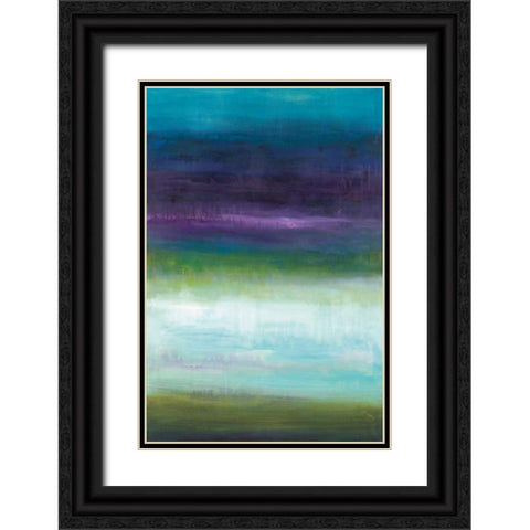Midnight Mulberry  Black Ornate Wood Framed Art Print with Double Matting by Pasion, Wani