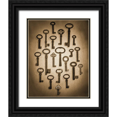 Key Elements II Black Ornate Wood Framed Art Print with Double Matting by Ross, Heather