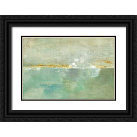 Celadon Dreams Black Ornate Wood Framed Art Print with Double Matting by Ross, Heather