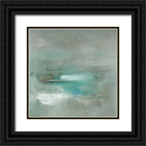 Misty Pal Azure Sea Black Ornate Wood Framed Art Print with Double Matting by Ross, Heather