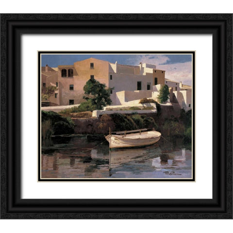 Rincon del Puerto Black Ornate Wood Framed Art Print with Double Matting by Romeu, Poch