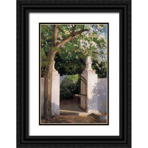 Acacia Black Ornate Wood Framed Art Print with Double Matting by Romeu, Poch