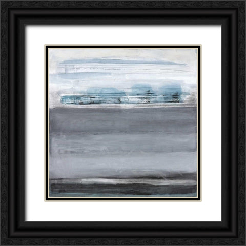 Snowy Tracks Black Ornate Wood Framed Art Print with Double Matting by Sims, Drew