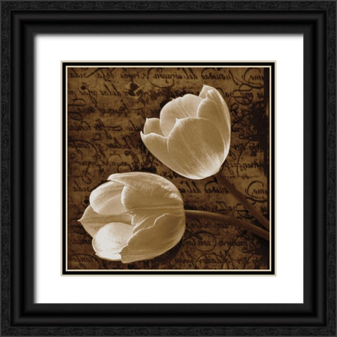 With Love I Black Ornate Wood Framed Art Print with Double Matting by Szilagyi, Ily