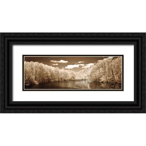 A Tranquil Journey Black Ornate Wood Framed Art Print with Double Matting by Szilagyi, Ily