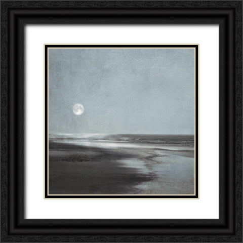 Moonlit Beach Black Ornate Wood Framed Art Print with Double Matting by Szilagyi, Ily