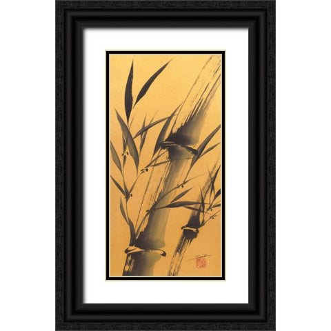 Bamboos Strength Black Ornate Wood Framed Art Print with Double Matting by Sugita, Katsumi