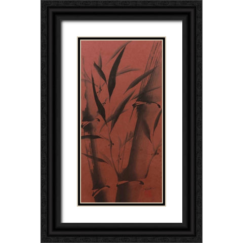 Bamboos Calm Black Ornate Wood Framed Art Print with Double Matting by Sugita, Katsumi