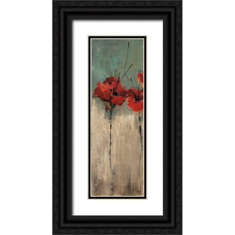 From Scarletts Garden I Black Ornate Wood Framed Art Print with Double Matting by Solis, Luis
