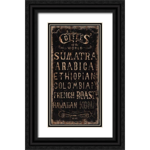 Coffee Black Ornate Wood Framed Art Print with Double Matting by Sanchez, Luis