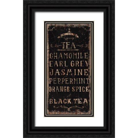 Tea Black Ornate Wood Framed Art Print with Double Matting by Sanchez, Luis