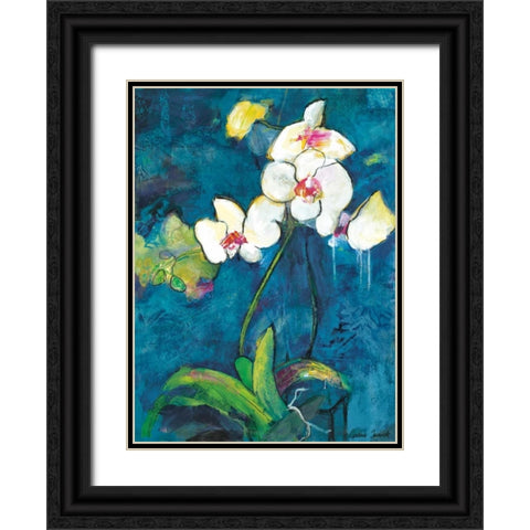 Phalaenopsis II Black Ornate Wood Framed Art Print with Double Matting by Tunick, Connie
