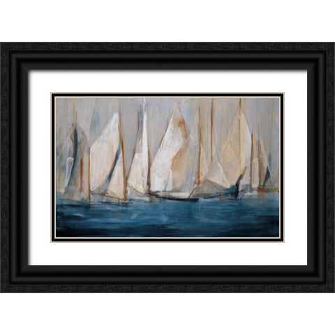 On the Winds Black Ornate Wood Framed Art Print with Double Matting by Torres, Maria Antonia