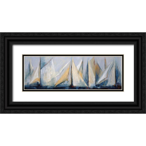 First Sail II Black Ornate Wood Framed Art Print with Double Matting by Torres, Maria Antonia