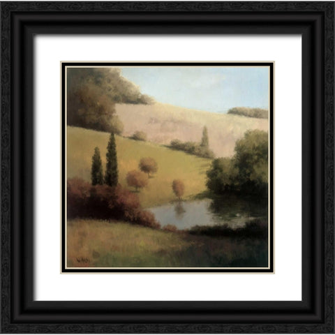 Inspired Hillsides I Black Ornate Wood Framed Art Print with Double Matting by Udell