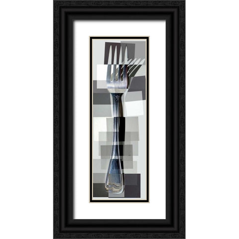 Fork Black Ornate Wood Framed Art Print with Double Matting by Ventosa, Pep