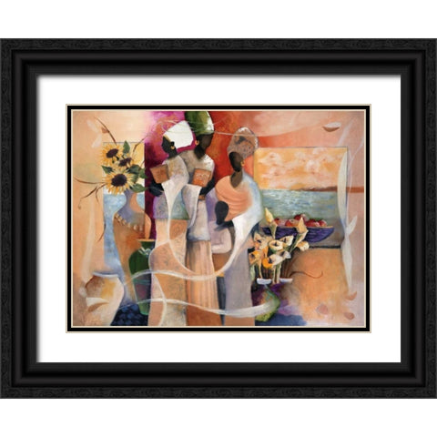 Euphony Black Ornate Wood Framed Art Print with Double Matting by White, Lee