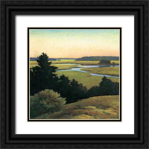 Evening Tide Black Ornate Wood Framed Art Print with Double Matting by Wadlington, Sandy