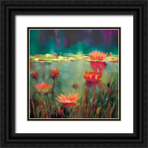 Nightfall Black Ornate Wood Framed Art Print with Double Matting by Young, Donna