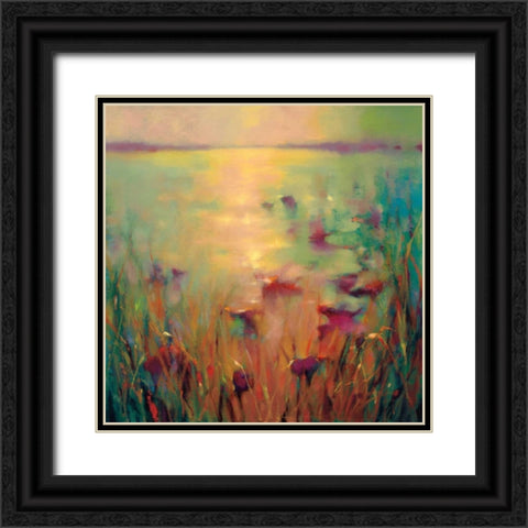 Morning Black Ornate Wood Framed Art Print with Double Matting by Young, Donna