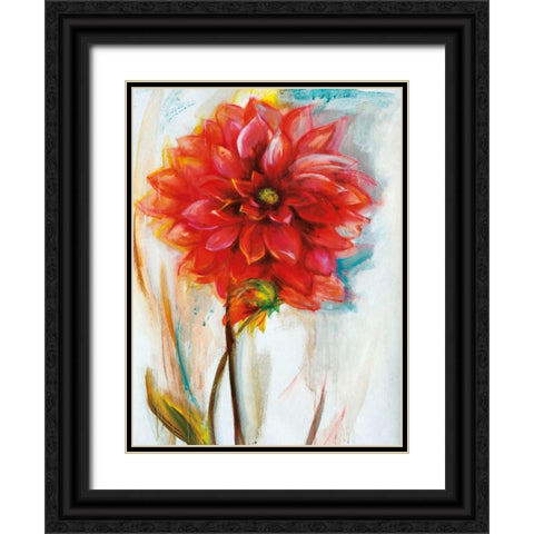 Dalia Black Ornate Wood Framed Art Print with Double Matting by Zielinska, Maria