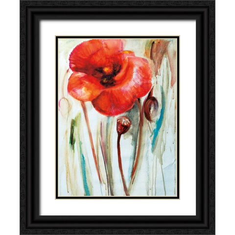 Mak Black Ornate Wood Framed Art Print with Double Matting by Zielinska, Maria