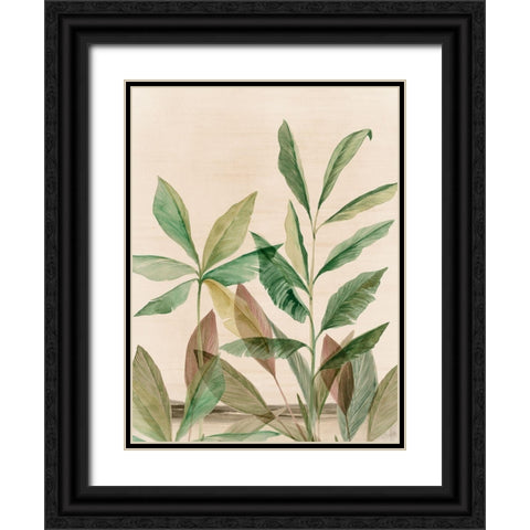 Colourful Tropics I  Black Ornate Wood Framed Art Print with Double Matting by Aria K