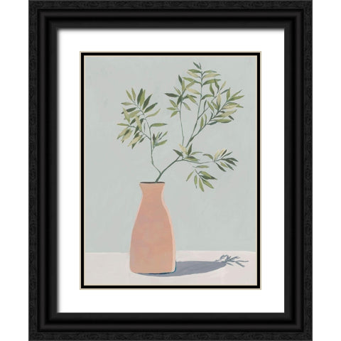 Terracotta Vase II Black Ornate Wood Framed Art Print with Double Matting by Aria K
