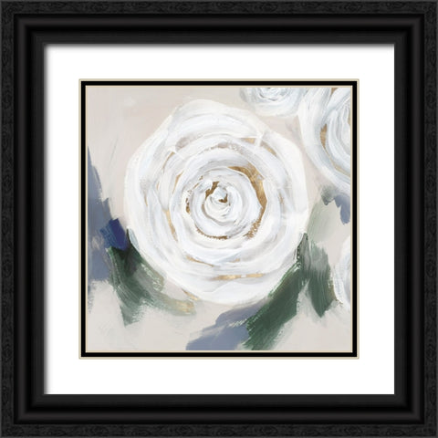 White Bundle I Black Ornate Wood Framed Art Print with Double Matting by Aria K