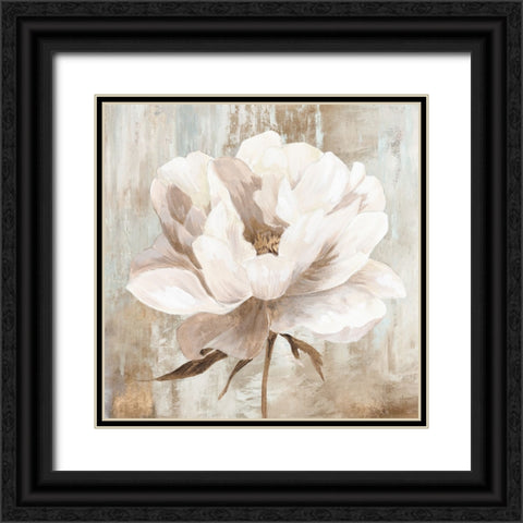 Ebony Floral I Black Ornate Wood Framed Art Print with Double Matting by Aria K