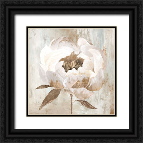 Ebony Floral II Black Ornate Wood Framed Art Print with Double Matting by Aria K