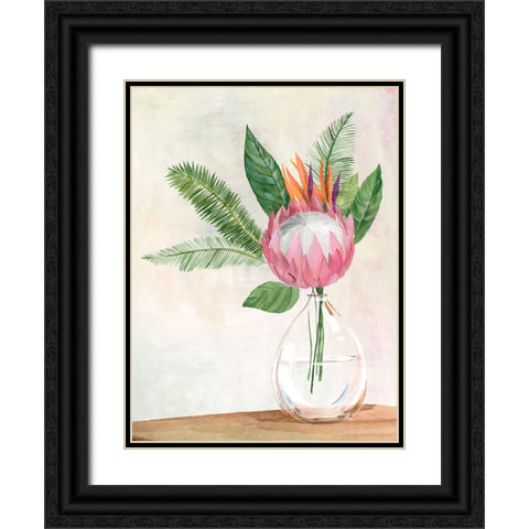 Tropical Vase II Black Ornate Wood Framed Art Print with Double Matting by Aria K