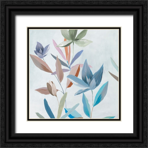 Joyful Blooms I Black Ornate Wood Framed Art Print with Double Matting by Aria K