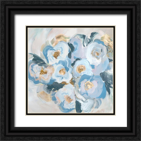 Botanical Bliss Black Ornate Wood Framed Art Print with Double Matting by Aria K