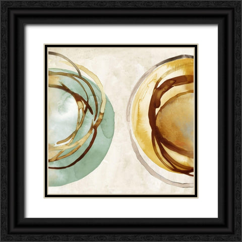 Two Circles  Black Ornate Wood Framed Art Print with Double Matting by Peal, Emma