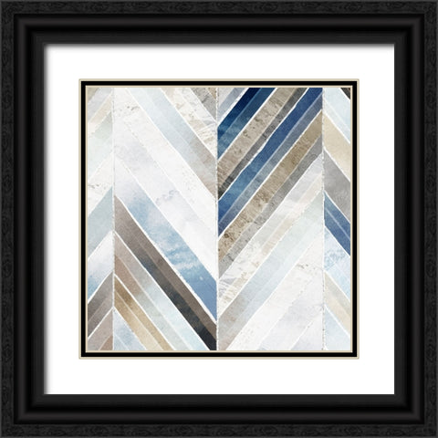 Straight Herringbone Black Ornate Wood Framed Art Print with Double Matting by Peal, Emma