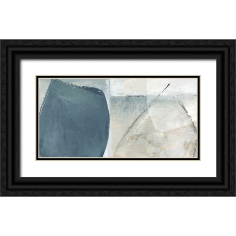 Varied Blue Black Ornate Wood Framed Art Print with Double Matting by Peal, Emma