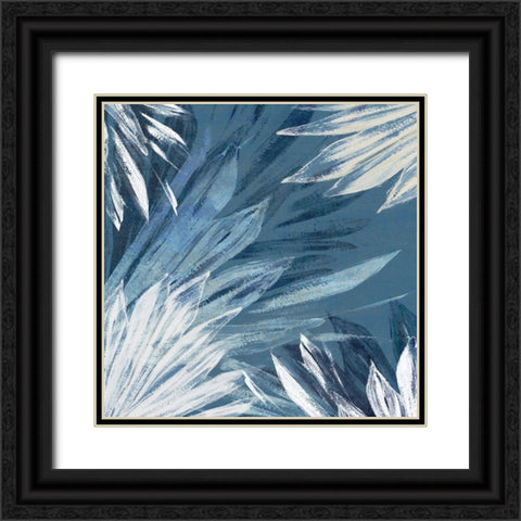 Small Blue Palms I  Black Ornate Wood Framed Art Print with Double Matting by Black, Alex