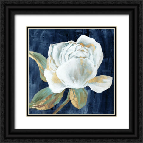 Blue Peony II Black Ornate Wood Framed Art Print with Double Matting by Black, Alex
